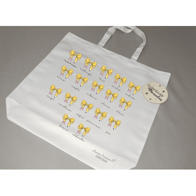 Bolso Tote Personalizado Profes – Diseño Lazos | Regalo Fin de Curso