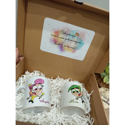 Pack de Tazas Personalizadas “Padrino y Madrina” – Regalo para Bautizo