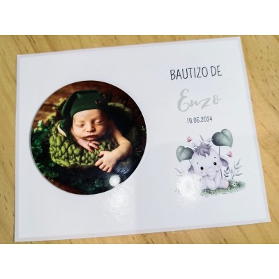 Imán Personalizado Redondo para Bautizo, Comunión o Boda – Recuerdo Único y Original