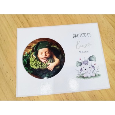 Imán Personalizado Redondo para Bautizo, Comunión o Boda – Recuerdo Único y Original