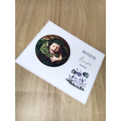Imán Personalizado Redondo para Bautizo, Comunión o Boda – Recuerdo Único y Original