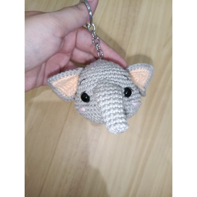 Llavero elefante de crochet hecho a mano – Regalo artesanal tierno y original