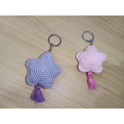Llavero estrella de crochet hecho a mano – Regalo artesanal personalizado
