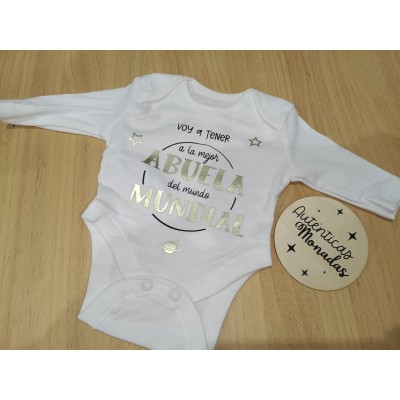Body bebé “La mejor abuela del mundo mundial” | Regalo personalizado