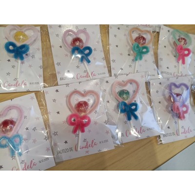 Chupachups con Corazón de Limpia Pipas Hecho a Mano Personalizados – Detalle Dulce para Bodas, Bautizos y Comuniones