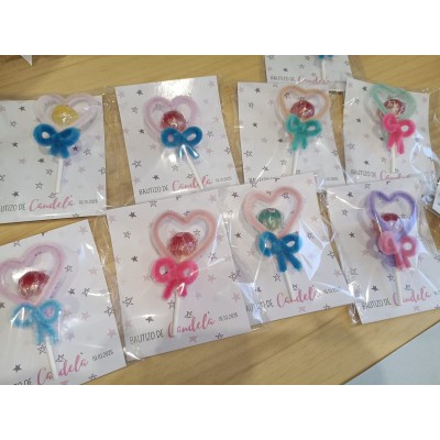 Chupachups con Corazón de Limpia Pipas Hecho a Mano Personalizados – Detalle Dulce para Bodas, Bautizos y Comuniones