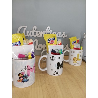 Taza Personalizada con Dulces y Llavero a Juego – Detalle para Eventos, Bodas, Comuniones o Cumpleaños