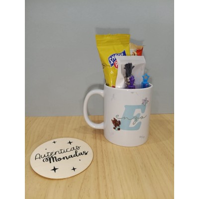 Taza Personalizada con Dulces y Llavero a Juego – Detalle para Eventos, Bodas, Comuniones o Cumpleaños