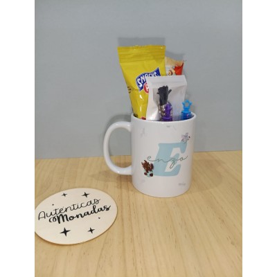 Taza Personalizada con Dulces y Llavero a Juego – Detalle para Eventos, Bodas, Comuniones o Cumpleaños
