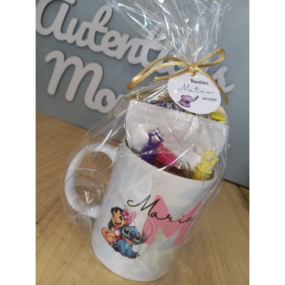 Taza Personalizada con Dulces y Llavero a Juego – Detalle para Eventos, Bodas, Comuniones o Cumpleaños
