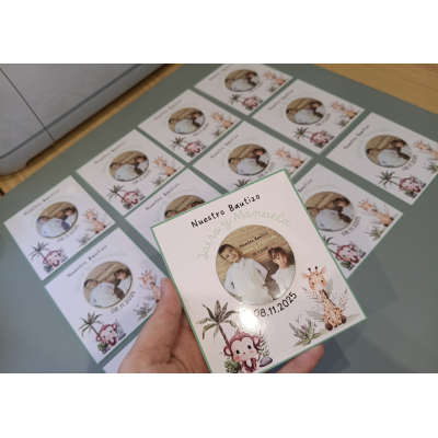 Imán Personalizado Redondo para Bautizo, Comunión o Boda – Recuerdo Único y Original