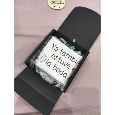 Babero bebé niño personalizado – “Yo también estuve en la boda de…” | Detalle para bodas