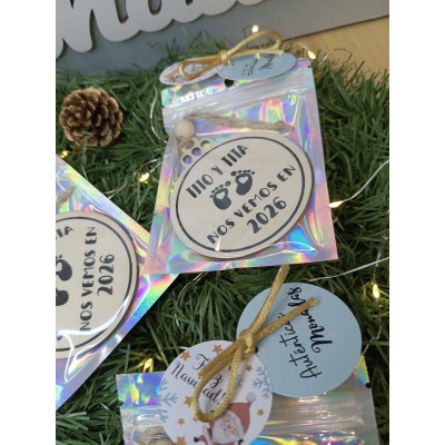 Adorno navideño personalizado “Nos vemos en…” – Regalo para futuros papás o abuelos