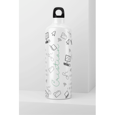 Bidón de aluminio 800 ml personalizado por profesión – Regalo único con tu nombre