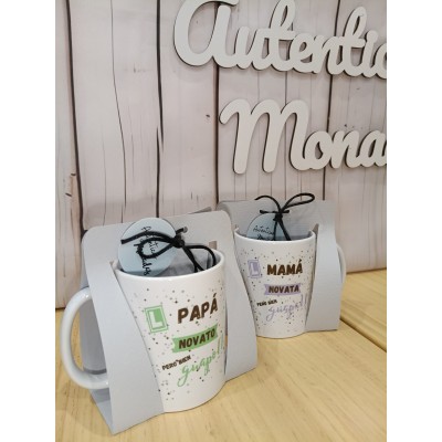 Pack de Tazas Personalizadas “Papá Novato y Mamá Novata” con Nombres