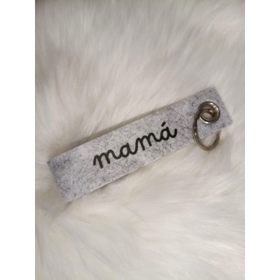 Llavero de Fieltro Reciclado Personalizable – Nombre, MAMÁ, PAPÁ | Regalo Original