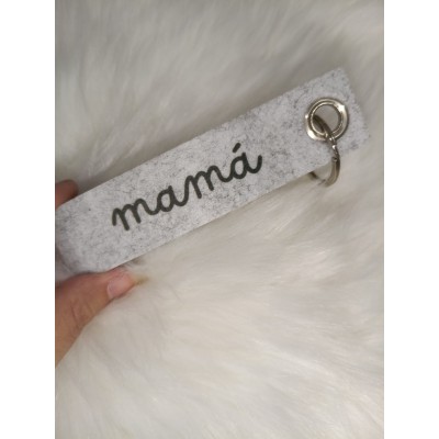 Llavero de Fieltro Reciclado Personalizable – Nombre, MAMÁ, PAPÁ | Regalo Original