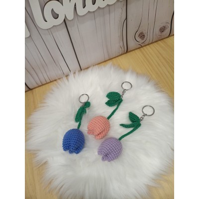 Llavero flor de crochet hecho a mano – Regalo artesanal y original