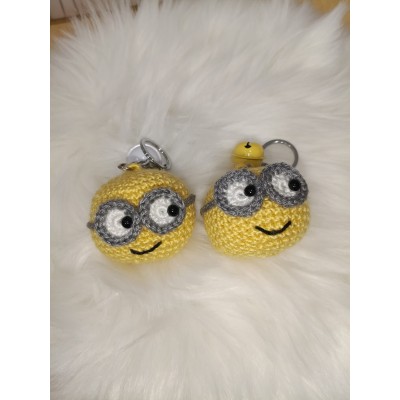 Llavero Minion Kevin de crochet hecho a mano – Regalo artesanal divertido