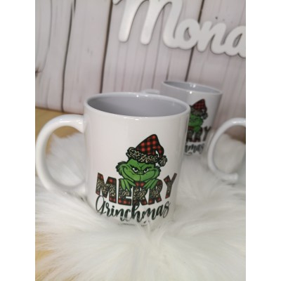 Taza Navideña Personalizada Diseño Grinch con Nombre  Regalo Original de Navidad