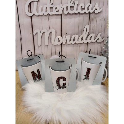 Taza Navideña Personalizada Diseño Grinch con Nombre  Regalo Original de Navidad
