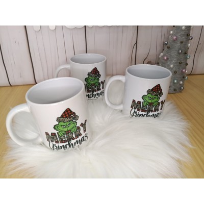Taza Navideña Personalizada Diseño Grinch con Nombre  Regalo Original de Navidad