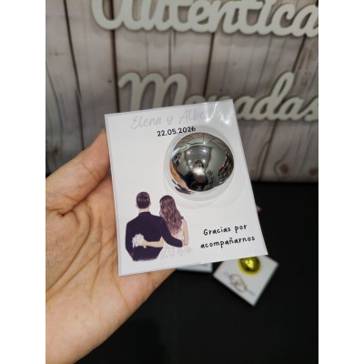 Labial Bola Boda Personalizado  Detalle para Invitados  6 Colores  SPF15 Aroma Vainilla