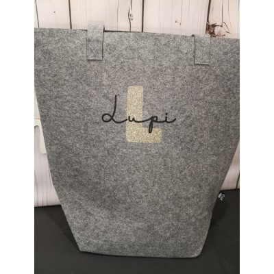 Bolso de Fieltro Reciclado Personalizado para Mamá – Inicial y Color a Elegir