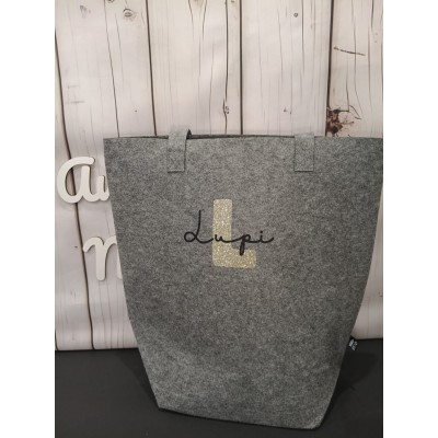 Bolso de Fieltro Reciclado Personalizado para Mamá – Inicial y Color a Elegir