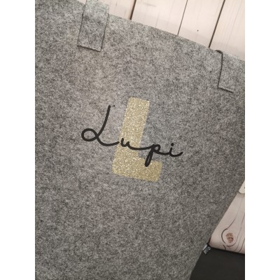 Bolso de Fieltro Reciclado Personalizado para Mamá – Inicial y Color a Elegir
