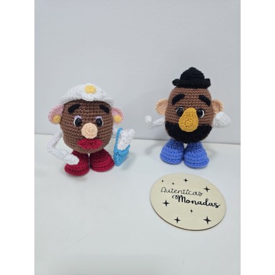 Pack Mr Potato y Mrs Potato de crochet hechos a mano  Amigurumi Toy Story