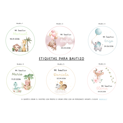 Etiquetas bautizo