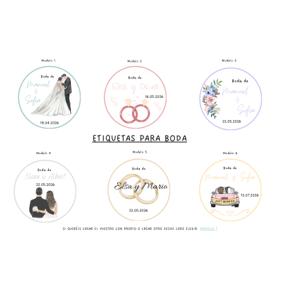 Etiquetas boda