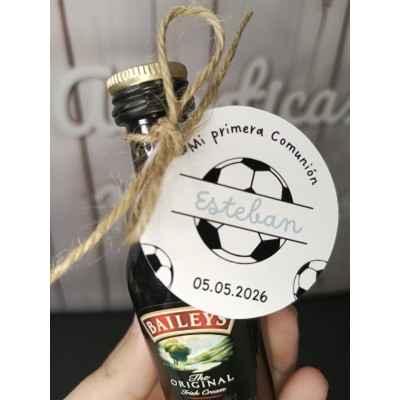 Mini botella de licor personalizada para eventos  Detalle original con etiqueta