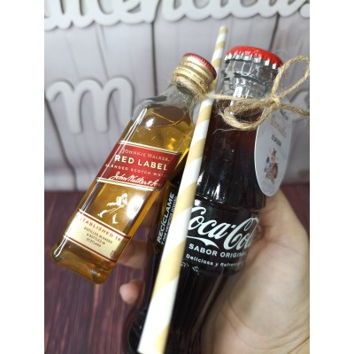 Pack mini licor y refresco personalizado | Detalle original para eventos