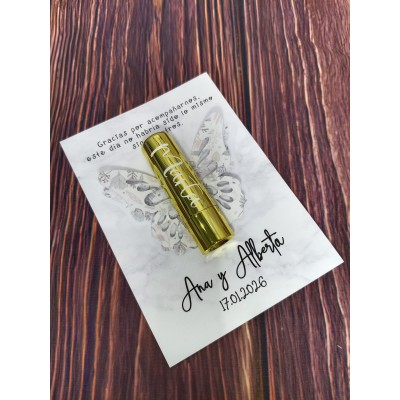 Bálsamo labial personalizado vainilla | Regalo elegante y original para eventos