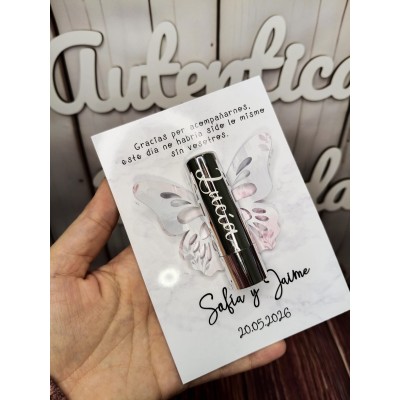 Bálsamo labial personalizado vainilla | Regalo elegante y original para eventos