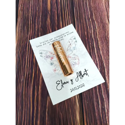 Bálsamo labial personalizado vainilla | Regalo elegante y original para eventos