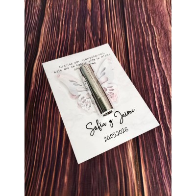 Bálsamo labial personalizado vainilla | Regalo elegante y original para eventos