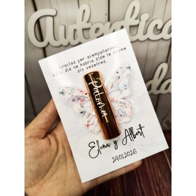 Bálsamo labial personalizado vainilla | Regalo elegante y original para eventos