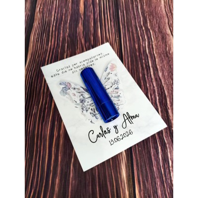 Bálsamo labial personalizado vainilla | Regalo elegante y original para eventos