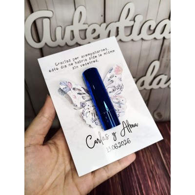 Bálsamo labial personalizado vainilla | Regalo elegante y original para eventos