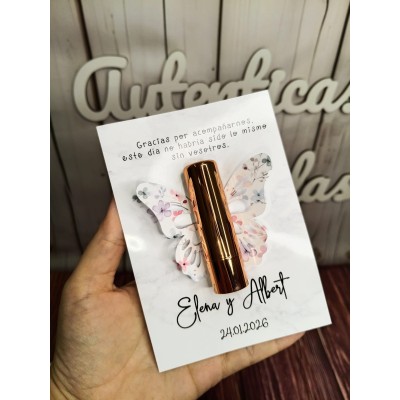 Bálsamo labial personalizado vainilla | Regalo elegante y original para eventos