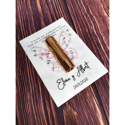 Bálsamo labial personalizado vainilla | Regalo elegante y original para eventos