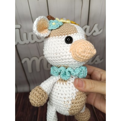 Muñeco Vaca de Crochet Hecho a Mano – Amigurumi Bebé