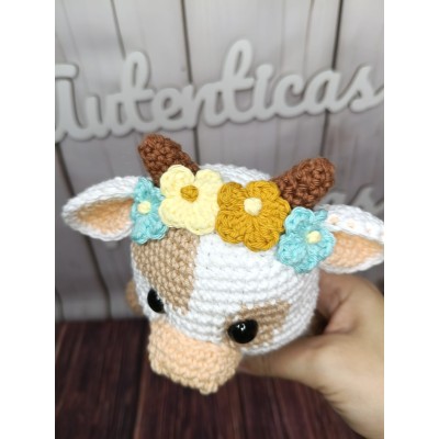 Muñeco Vaca de Crochet Hecho a Mano – Amigurumi Bebé