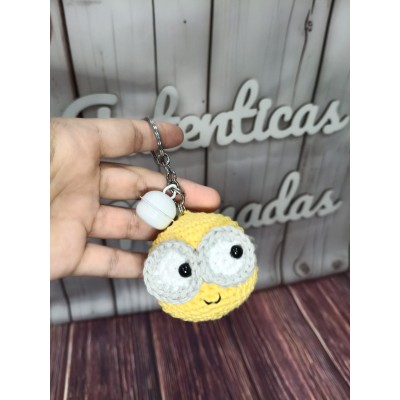 Llavero Minion Kevin de crochet hecho a mano – Regalo artesanal divertido