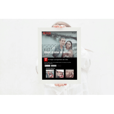 Cuadro Personalizado Estilo Película Netflix – 4 Fotos y Textos Personalizables – San Valentín