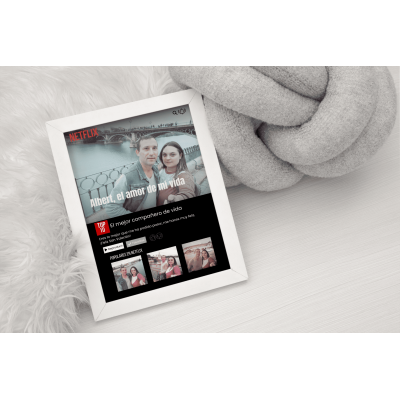 Cuadro Personalizado Estilo Película Netflix – 4 Fotos y Textos Personalizables – San Valentín