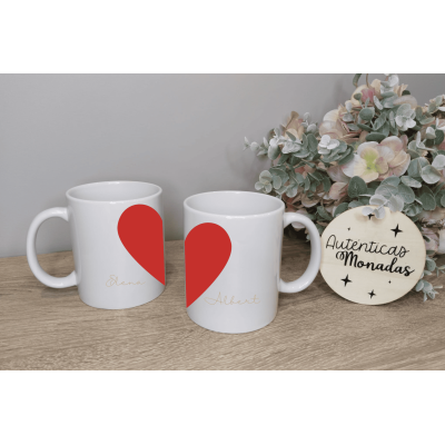 Pack de Tazas Personalizadas de San Valentín –Con chocolatinas o sin chocolatinas